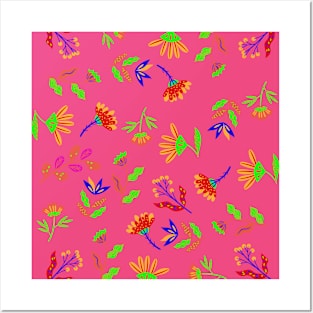 floral patterns Posters and Art